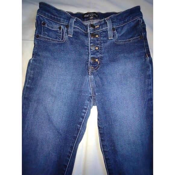 5/$25 J Crew Size 26 Skinny Denim Blue Jeans J6583 Mercantile Stretch - Picture 3 of 7
